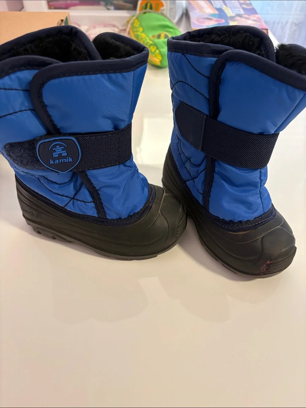 Kamik Kids Blue and Black Waterproof Winter Boots